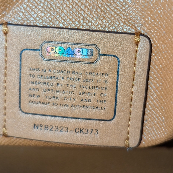 Coach Mollie Tote Bag 25 Rainbow Print LNC - Picture 4 of 12